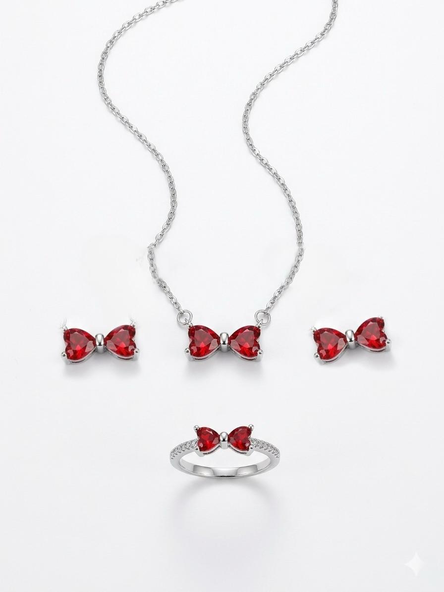 Ensemble pandora papillon rouge