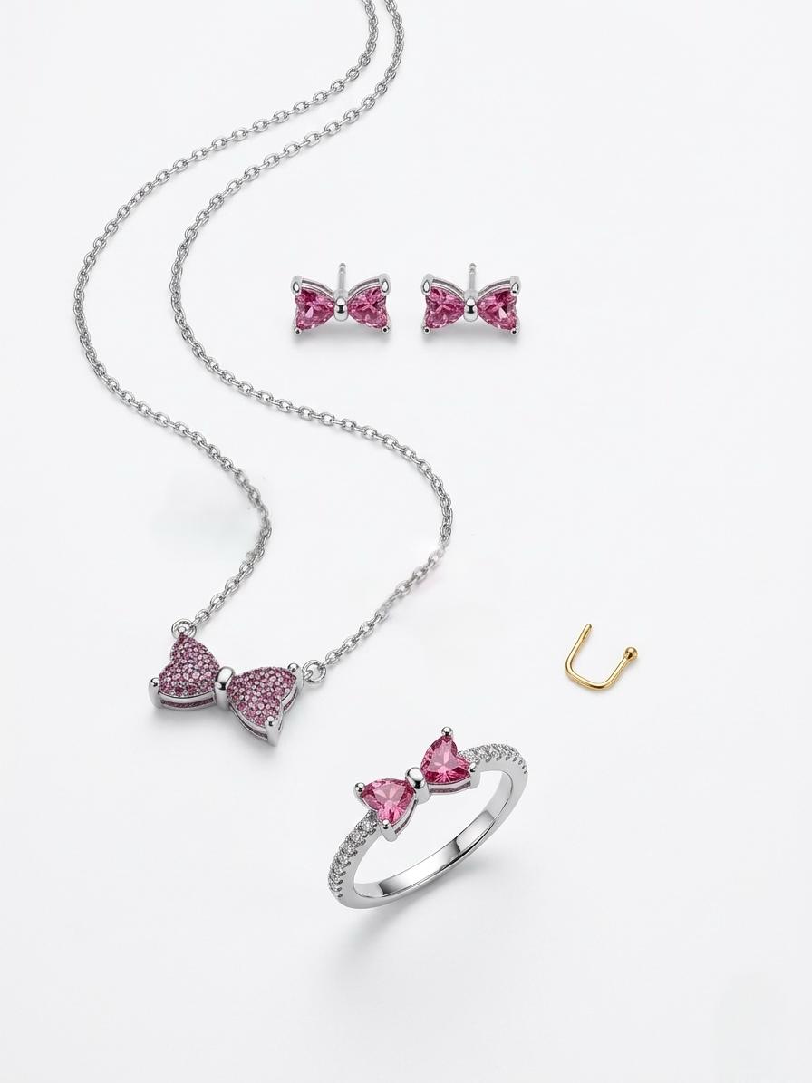 Ensemble pandora papillon rose