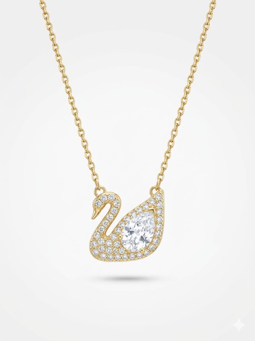 Collier cygne blanche